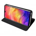 Xiaomi Redmi Note 7 (Redmi Note 7 Pro) „Dux Ducis“ Skin sērijas melns ādas atvērams maciņš