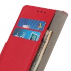 Xiaomi Redmi Note 8T atvēramais ādas sarkans maciņš, grāmata (maks)