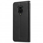 Greznais „Comma“ sērijas ādas atvērams melns Xiaomi Redmi Note 9 Pro futrālis