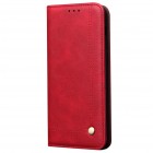 Xiaomi Redmi Note 9 Pro Deluxe ādas atvēramais sarkans maciņš (maks)