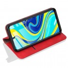 Xiaomi Redmi Note 9 Pro Deluxe ādas atvēramais sarkans maciņš (maks)