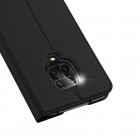 Xiaomi Redmi Note 9 Pro „Dux Ducis“ Skin sērijas melns atvērams maciņš, maks