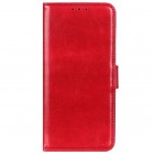 Xiaomi Redmi Note 9 atvēramais ādas sarkans maciņš, grāmata (maks)