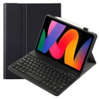 Xiaomi Redmi Pad SE 11" ādas atvēramais melns futrālis ar bluetooth tastatūra