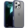 Apple iPhone 16 Pro Max "IPAKY" Matt dzidrs (caurspīdīgs) silikona apvalks (apmales zilā krāsā)